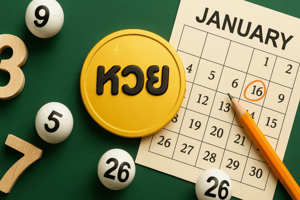 a yellow coin with black text next to a calendar and balls